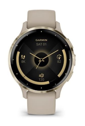  Garmin Venu 3S okosóra francia szürke-krémarany, szilikon szíjjal (010-02785-02) 