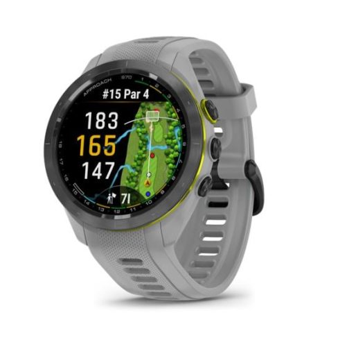  Garmin Approach S70 okosóra (42mm) fekete kerámia púderszürke szilikon szíjjal (010-02746-11) 