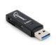  Gembird USB 3.0 kártyaolvasó fekete (UHB-CR3-01) 