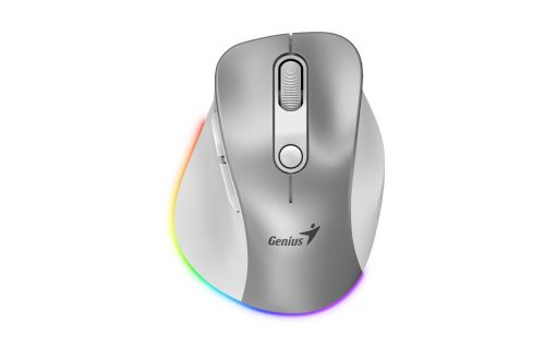  Genius Ergo 9000S Pro vezeték nélküli (Bluetooth 5.0 / 2.4GHz) újratölthető egér ezüstszínű (31030039402) 