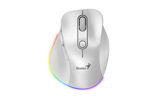  Genius Ergo 9000S Pro vezeték nélküli (Bluetooth 5.0 / 2.4GHz) újratölthető egér gyöngyház fehér (31030039400) 