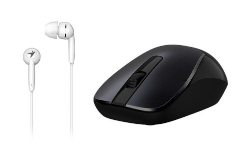  Genius MH-7018 vezeték nélküli egér fekete + headset fehér (31280006401) 