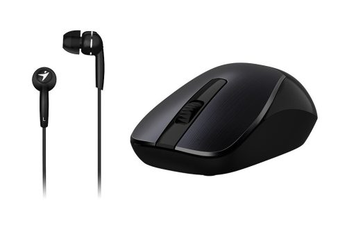  Genius MH-7018 vezeték nélküli egér fekete + headset fekete (31280006400) 