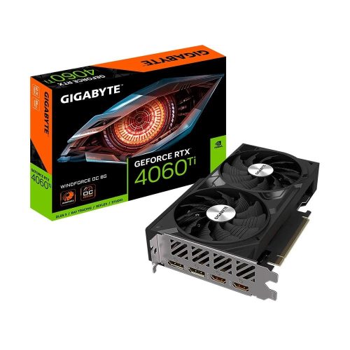  Gigabyte GeForce RTX 4060 Ti 8GB WINDFORCE OC 8G videokártya (GV-N406TWF2OC-8GD) 