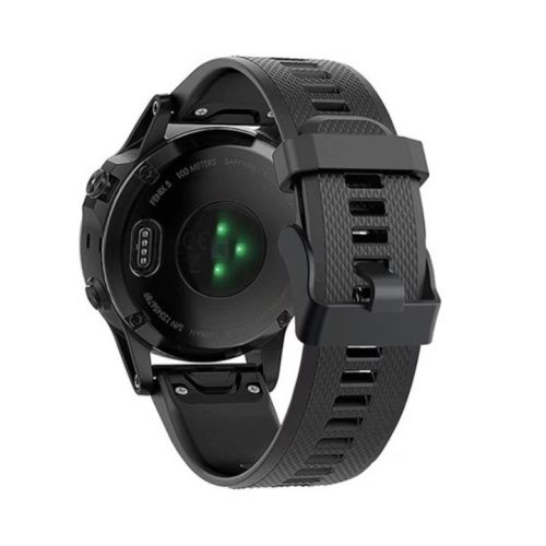  Gigapack 22mm szilikon, QuickFit csatlakozású Garmin pótszíj rombusz mintás fekete (GP-149226) 