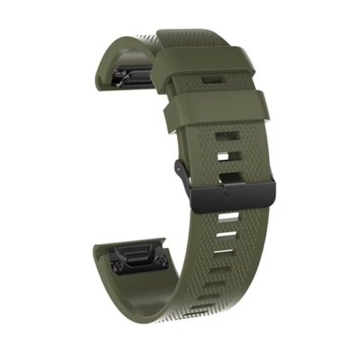  Gigapack 26mm szilikon, QuickFit csatlakozású Garmin pótszíj rombusz mintás sötétzöld (GP-149241) 