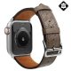  Gigapack Apple Watch Series 9 41mm kicsi valódi bőr pótszíj szürkésbarna (GP-149379) 