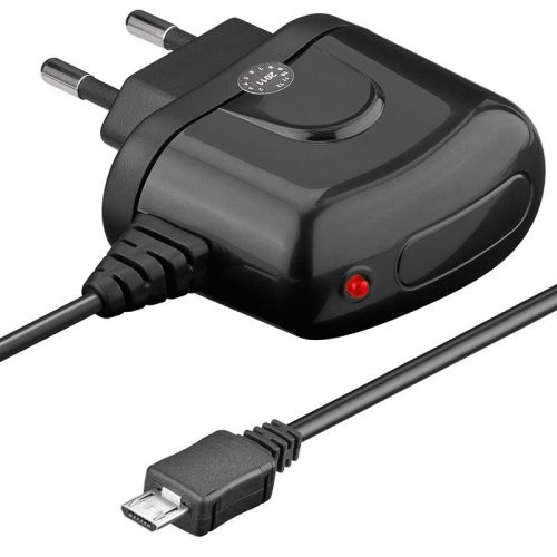  Goobay Hálózati adapter + MicroUSB fekete (43651) 