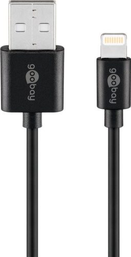  Goobay USB-A - Lightning kábel 2m fekete (72906) 