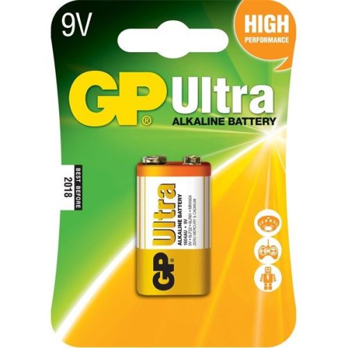  GP 9V Ultra Alkáli elem (1db/blister) (GP1604AU-5UE1) 