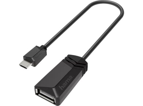  Hama Micro USB OTG adapter kábel 0,25 m fekete (200308) 