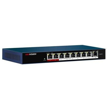  Hikvision 10/100 8x PoE + 1x Base-TX portos switch  (DS-3E0109P-E/M) 