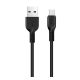  HOCO X20 adatkábel és töltő (USB - microUSB, törésgátló, gyorstöltés támogatás, 100cm) FEKETE (X20_MICRO_1M_B) 