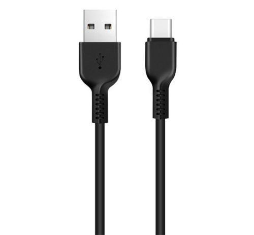  HOCO X20 adatkábel és töltő (USB - Type-C, gyorstöltés támogatás, 100cm, törésgátló) FEKETE (X20_TYPE-C_1M_B) 