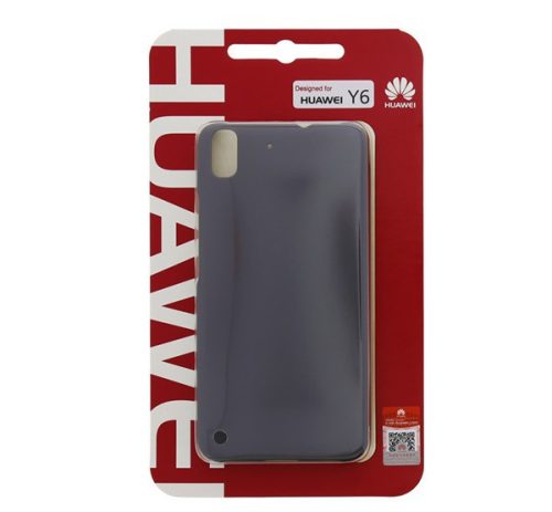  HUAWEI műanyag telefonvédő (ultravékony, 0.8 mm) SZÜRKE [Huawei Y6] 