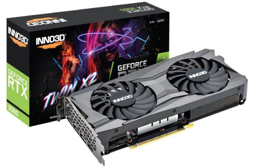  Inno3D GeForce RTX 3060 8GB Twin X2 videokártya (N30602-08D6X-11902130) 