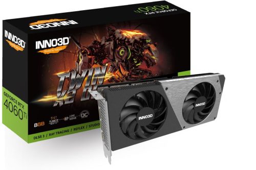  Inno3D GeForce RTX 4060 Ti 8GB TWIN X2 OC videokártya (N406T2-08D6X-171153N) 