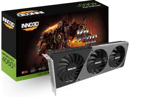  Inno3D GeForce RTX 4060 Ti 8GB DDR6 Twin X3 OC Videókártya (N406T3-08D6X-171153L) 