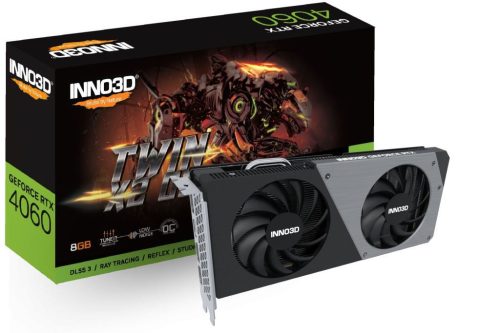  Inno3D GeForce RTX 4060 8GB TWIN X2 OC videokártya (N40602-08D6X-173051N) 