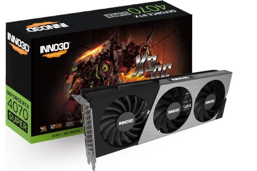  Inno3D GeForce RTX 4070 SUPER 12GB X3 OC videokártya (N407S3-126XX-186162L) 