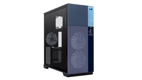  InWin F5 táp nélküli ablakos ház fekete-kék (IW-CS-F5BLK-3AN140) 