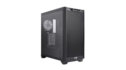  InWin D5 táp nélküli ablakos ház fekete (IW-CS-D5BLK-1AN120) 