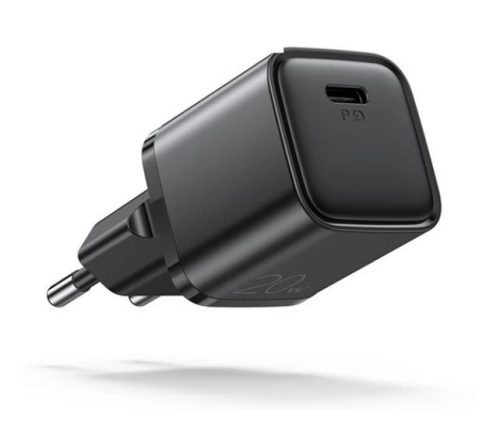  JOYROOM hálózati töltő USB-C aljzat (20W, PD gyorstöltő 3.0) fekete (L-P202) 