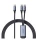  Joyroom SA21-1T2 USB-C - 2xUSB-C adatkábel 1.5m fekete 