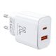  Joyroom JR-TCF05 USB-A/USB-C 20W hálózati töltő fehér 