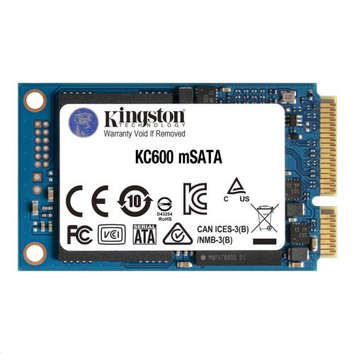  256GB Kingston SSD mSATA KC600 meghajtó (SKC600MS/256G) 