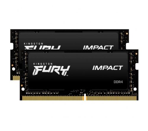  32GB 2666MHz DDR4 RAM Kingston Fury Impact notebook memória CL16 (2x16GB) (KF426S16IBK2/32) 