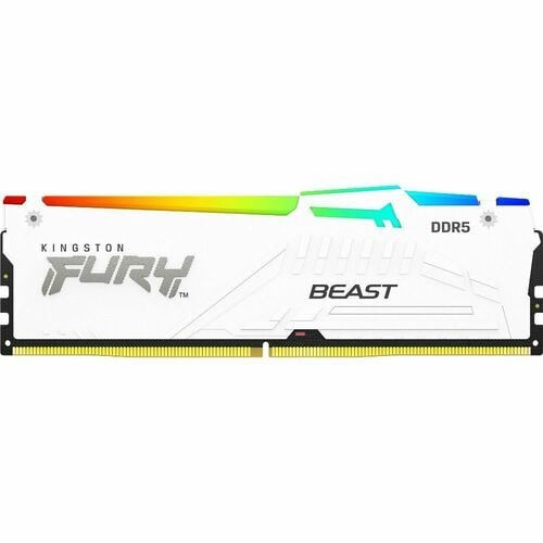  16GB 6000MHz DDR5 RAM Kingston Fury Beast White RGB CL40 (KF560C40BWA-16) 