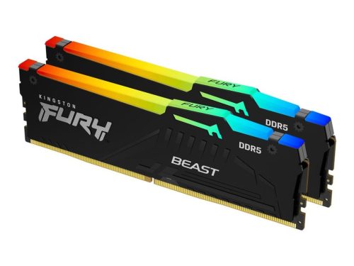  64GB 6000MHz DDR5 RAM Kingston Fury Beast Black RGB EXPO CL30 (2x32GB) (KF560C30BBEAK2-64) 