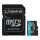  128GB microSDXC Kingston Canvas Go! Plus UHS-I U3 V30 A2 + adapter  (SDCG3/128GB) 