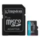  64GB microSDXC Kingston Canvas Go! Plus UHS-I U3 V30 A2 + adapter  (SDCG3/64GB) 