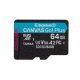  64GB microSDXC Kingston Canvas Go! Plus UHS-I U3 V30 A2  (SDCG3/64GBSP) 