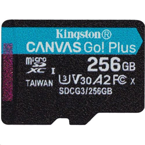  256GB microSDXC Kingston Canvas Go! Plus UHS-I U3 V30 A2 (SDCG3/256GBSP) 