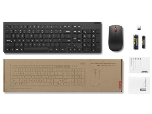  Lenovo Essential Gen2 vezeték néküli billentyűzet és egér fekete (4X31N50726) 