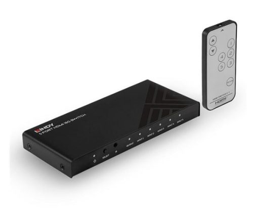  Lindy HDMI Switch 5 port 18G távirányítóval (38233) 