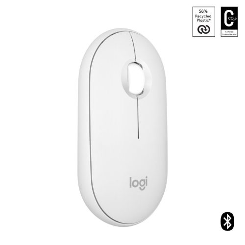  Logitech M350s Pebble 2 vezeték nélküli egér fehér (910-007013) 