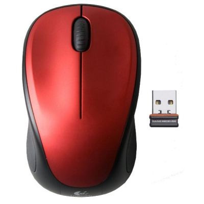  Logitech M235 vezeték nélküli optikai egér piros  (910-002496/910-002497) 