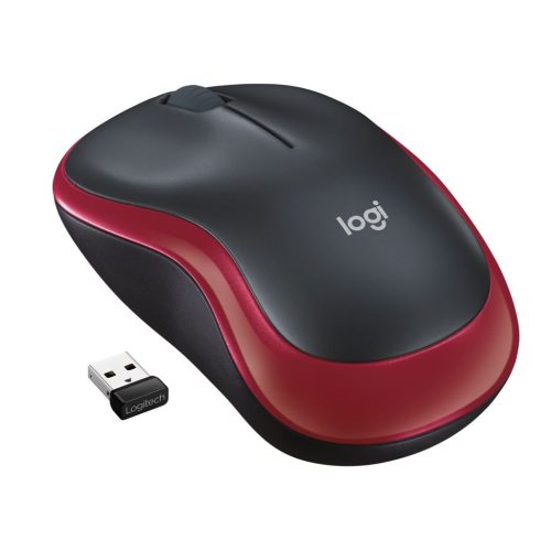  Logitech M185 vezeték nélküli optikai USB egér piros (910-002240 / 910-002237) 