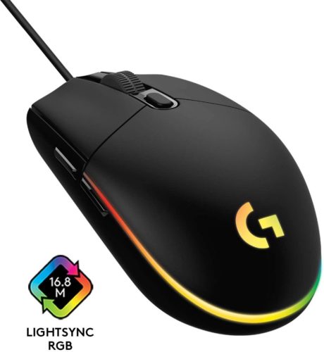  Logitech G203 LIGHTSYNC gaming egér fekete (910-005796) 