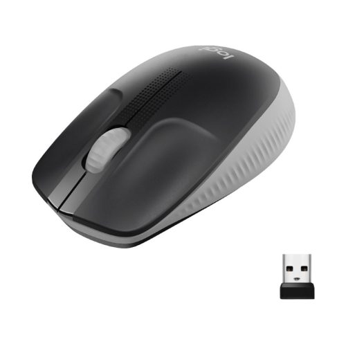  Logitech M190 teljes méretű vezeték nélküli optikai egér középszürke-fekete (910-005906) 