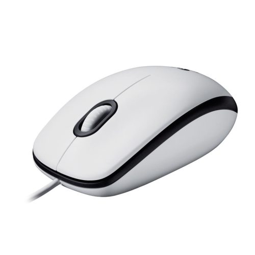  Logitech M100 optikai vezetékes egér fehér USB (910-001605, 910-005004, 910-006764) 