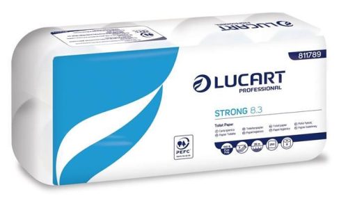  Lucart Strong  8.3, 3 rétegű, kistekercses, 8 tekercs toalettpapír fehér (811789P) 