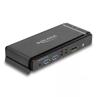   Delock DisplayPort 1.4 KVM switch 8K 60 Hz USB 5 Gbps-vel és audióval (11476)