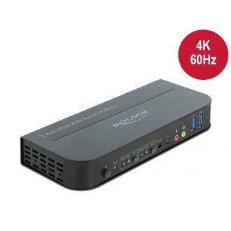   Delock HDMI KVM switch 4K 60 Hz USB 3.0-vel és audióval (11481)