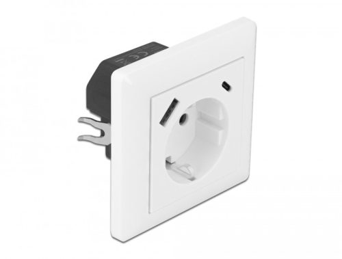 Delock Konnektor két USB töltő csatlakozóval 3,4 A, 1 db. A-típusú USB és 1 db. USB Type-C (11489)