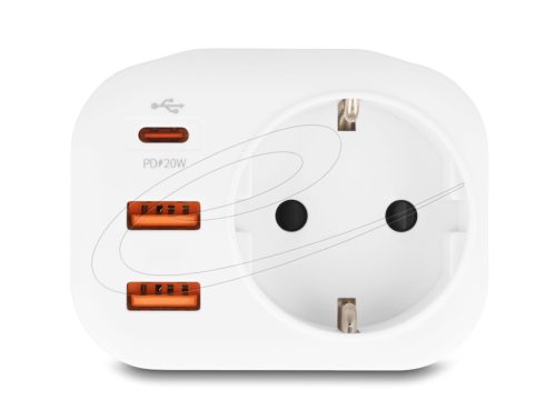 Delock tápcsatlakozó gyerekzárral és USB PD töltővel 20 W